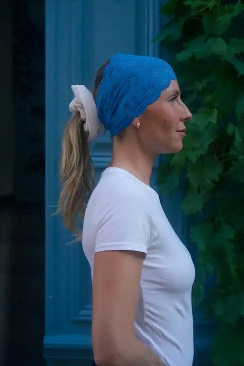 Bandeau dentelle - Bleu Ma boutique