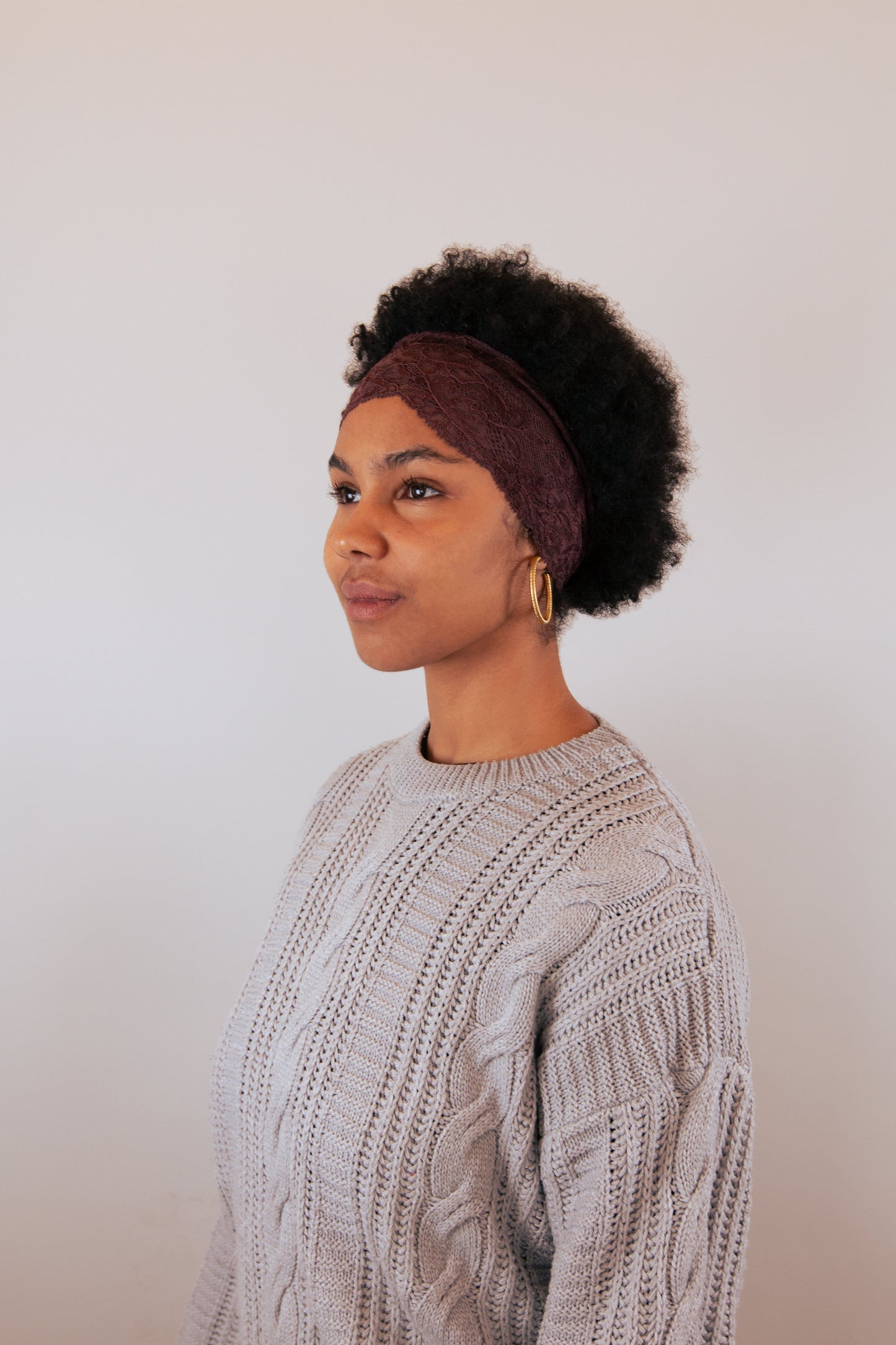 Bandeau dentelle - Marron PHRSTUDIO