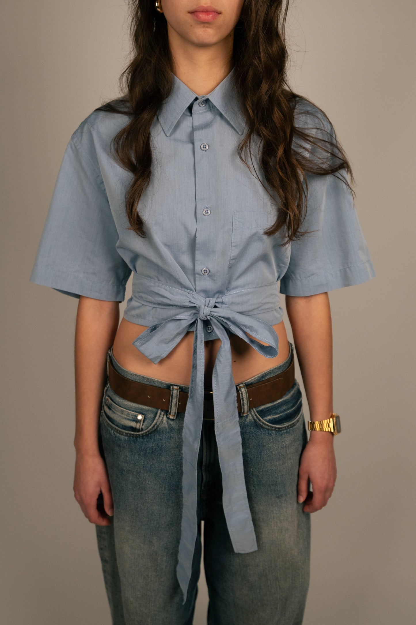 Chemise dos nu - Bleue PHRSTUDIO