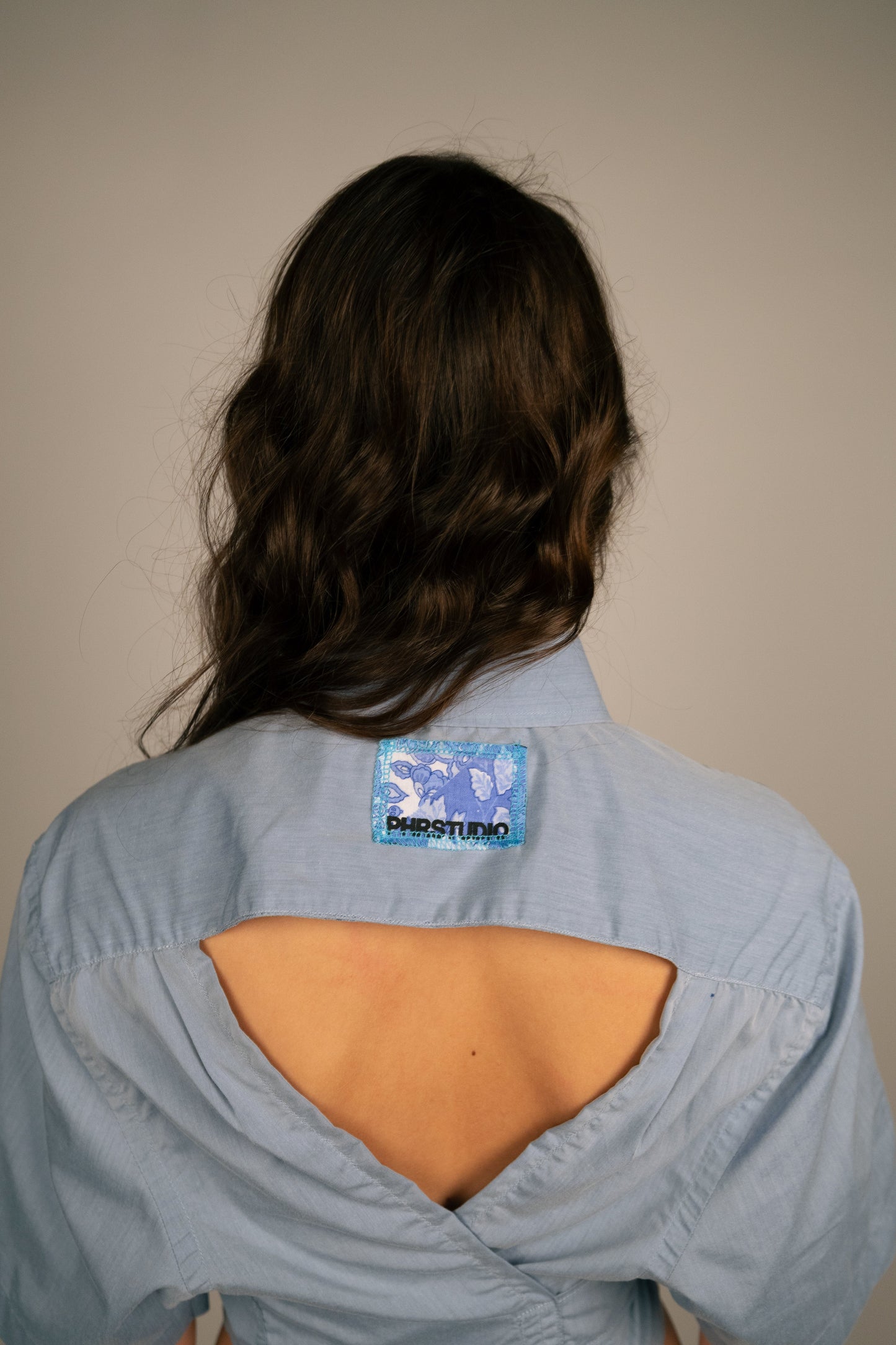 Chemise dos nu - Bleue PHRSTUDIO