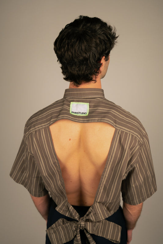 Chemise dos nu - Kaki PHRSTUDIO