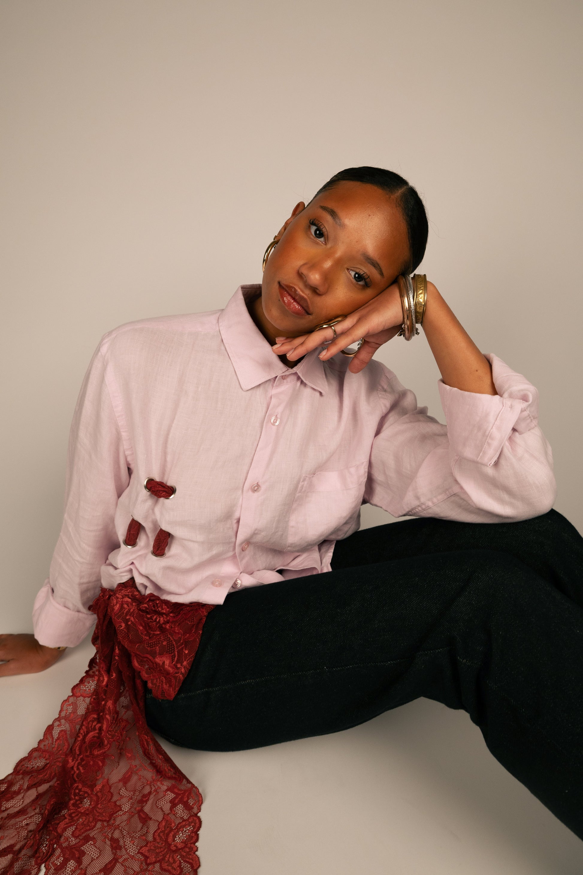 Chemise oeillets - Rose PHRSTUDIO