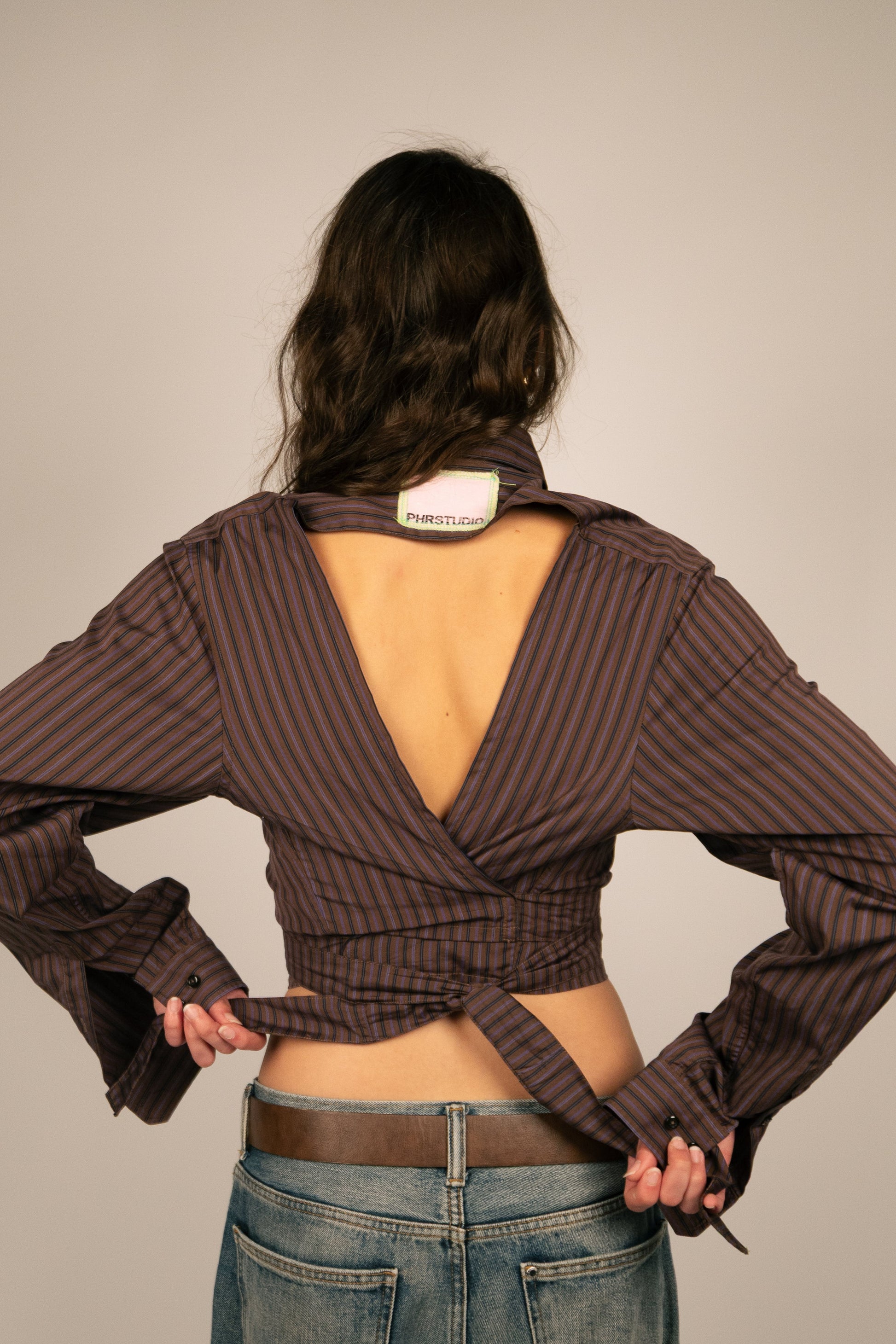 Chemise dos nu - Chocolat PHRSTUDIO