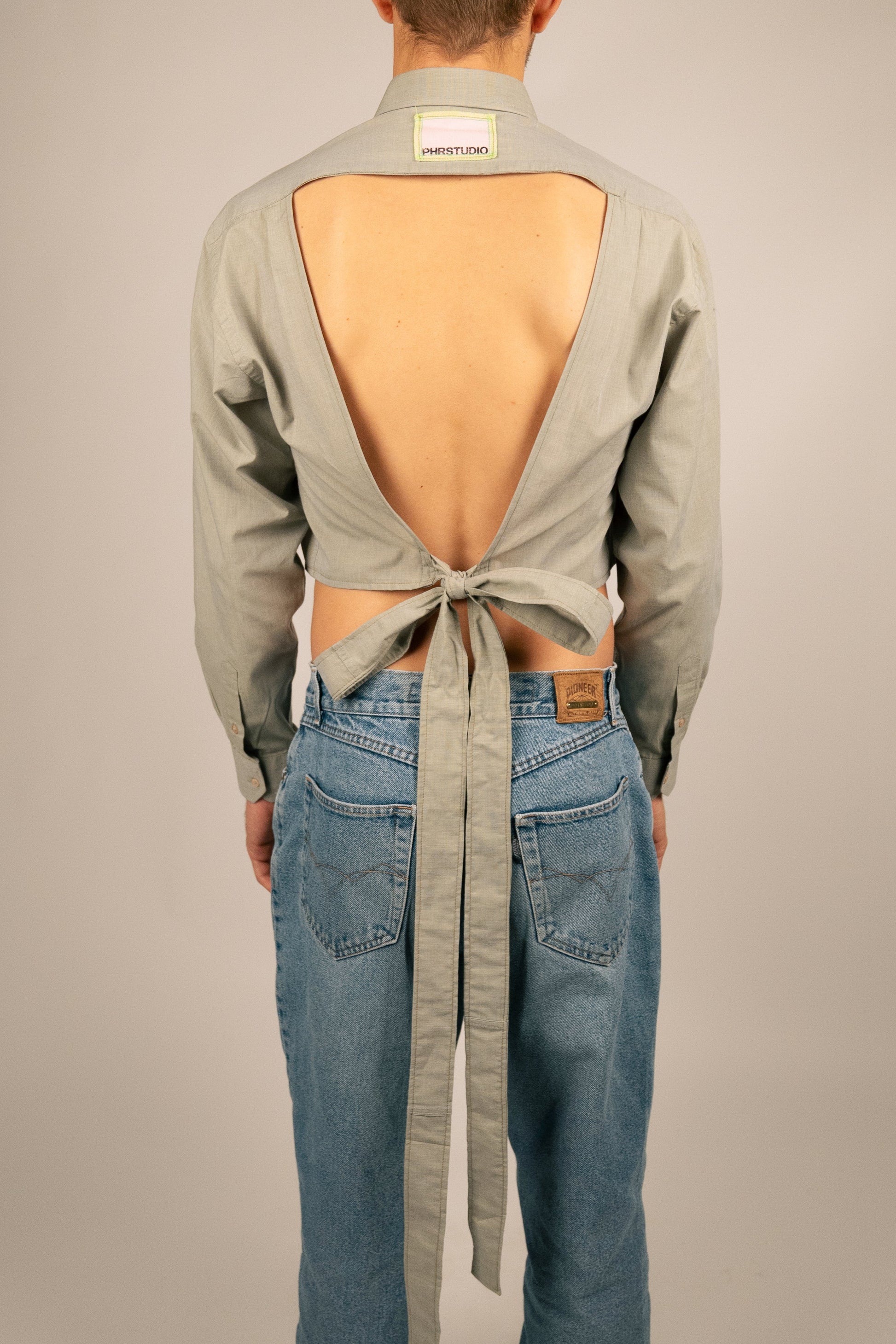 Chemise dos nu - Olive PHRSTUDIO