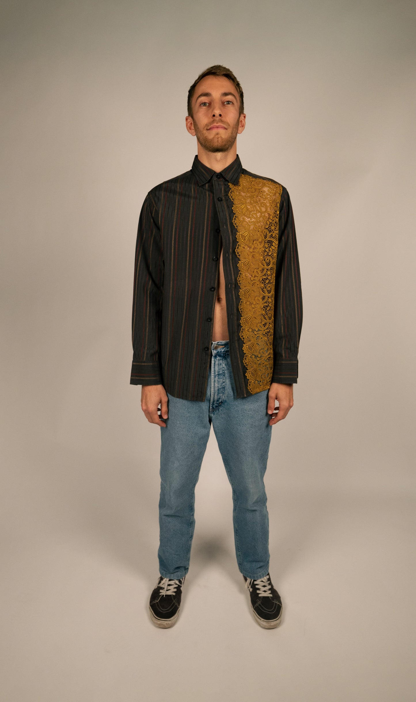 Chemise dentelle -Anthracite PHRSTUDIO