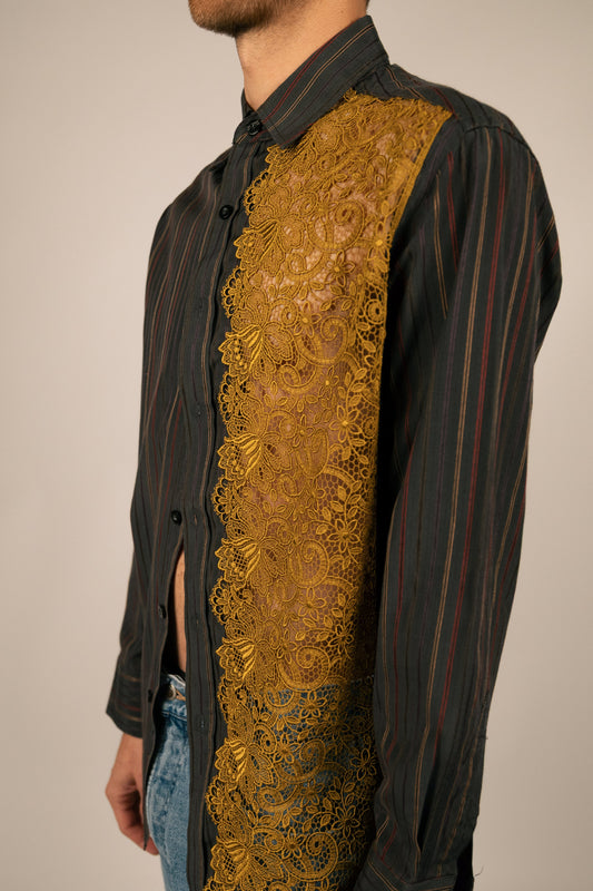 Chemise dentelle -Anthracite PHRSTUDIO