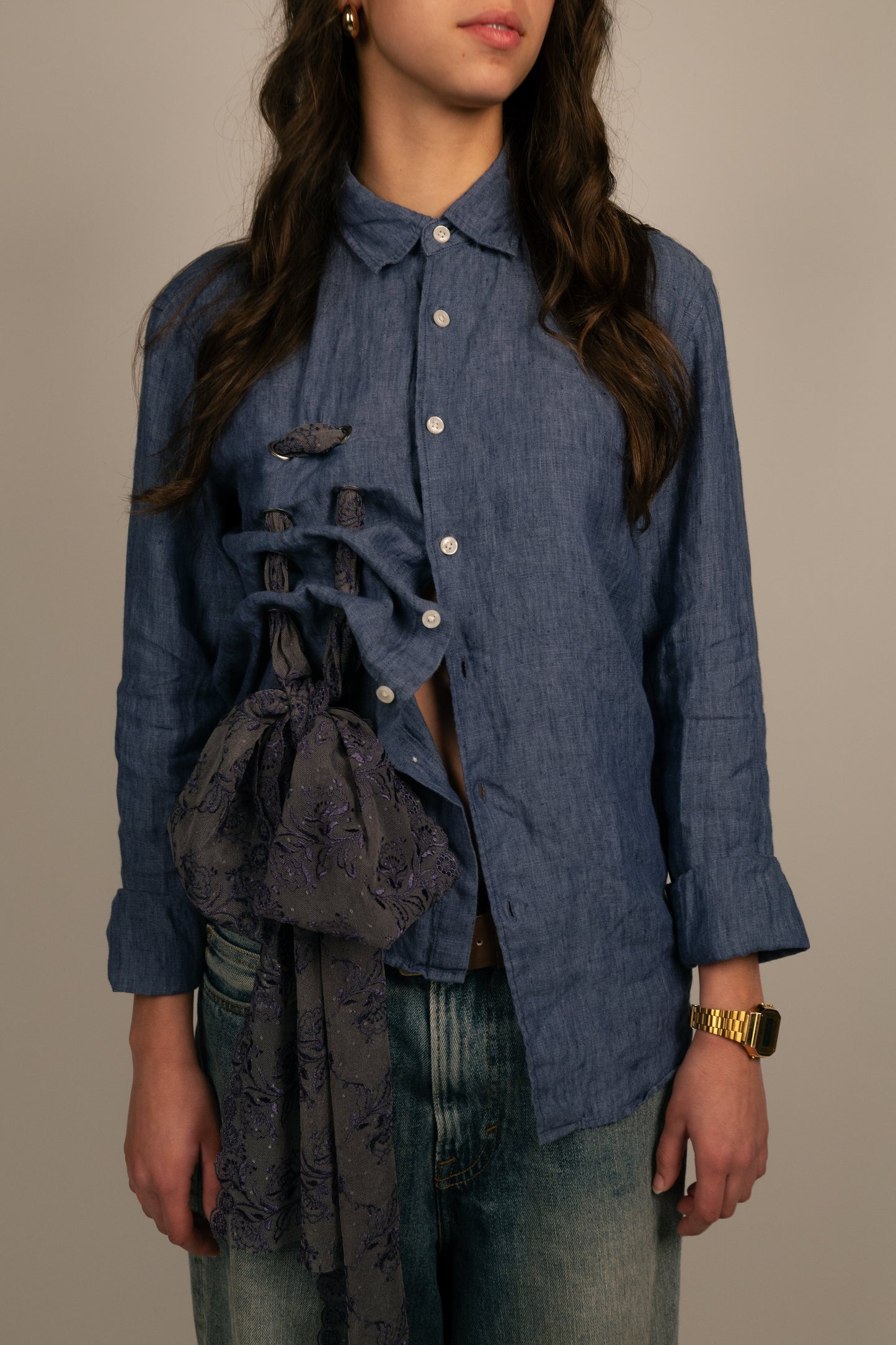 Chemise oeillets - Denim PHRSTUDIO