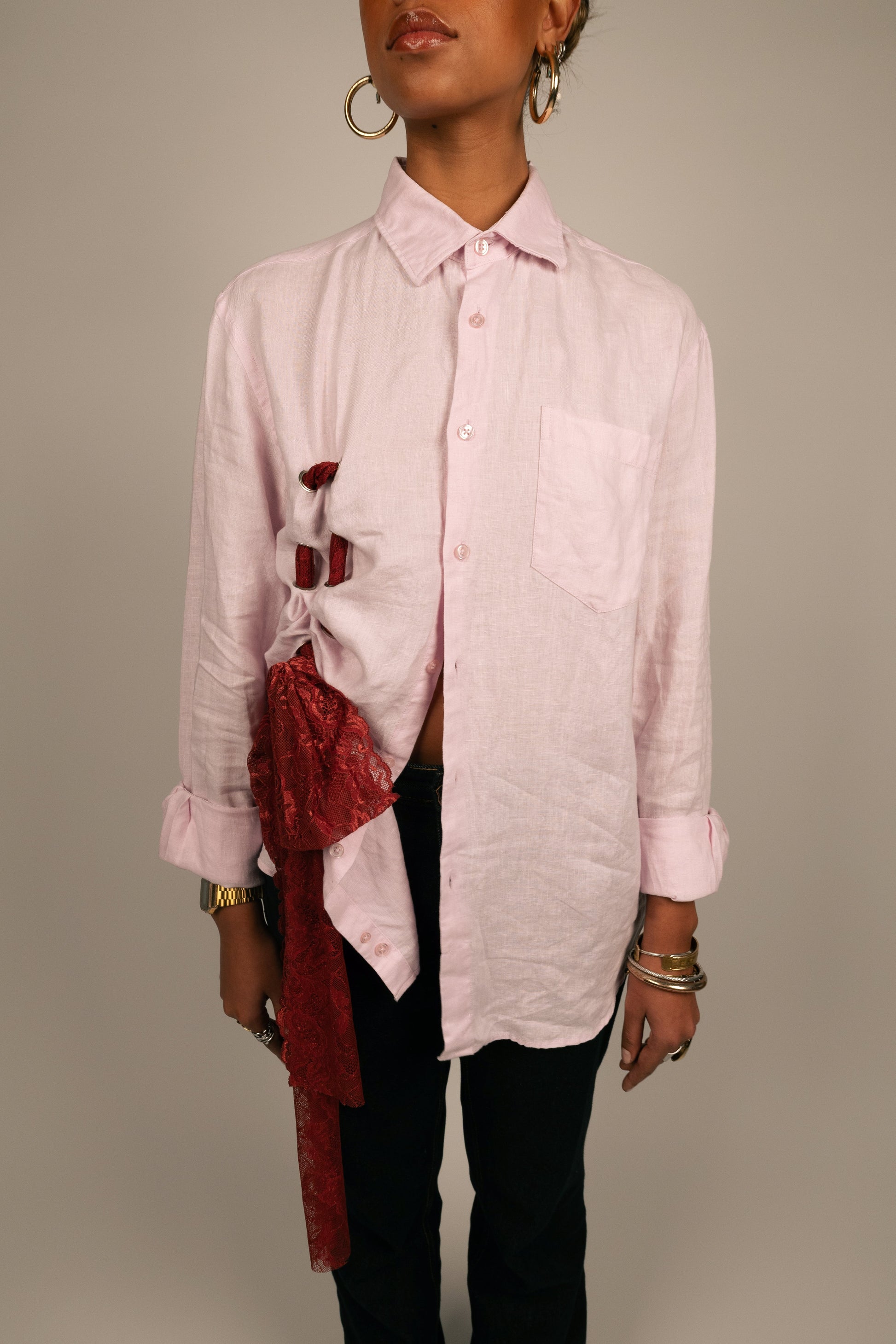 Chemise oeillets - Rose PHRSTUDIO