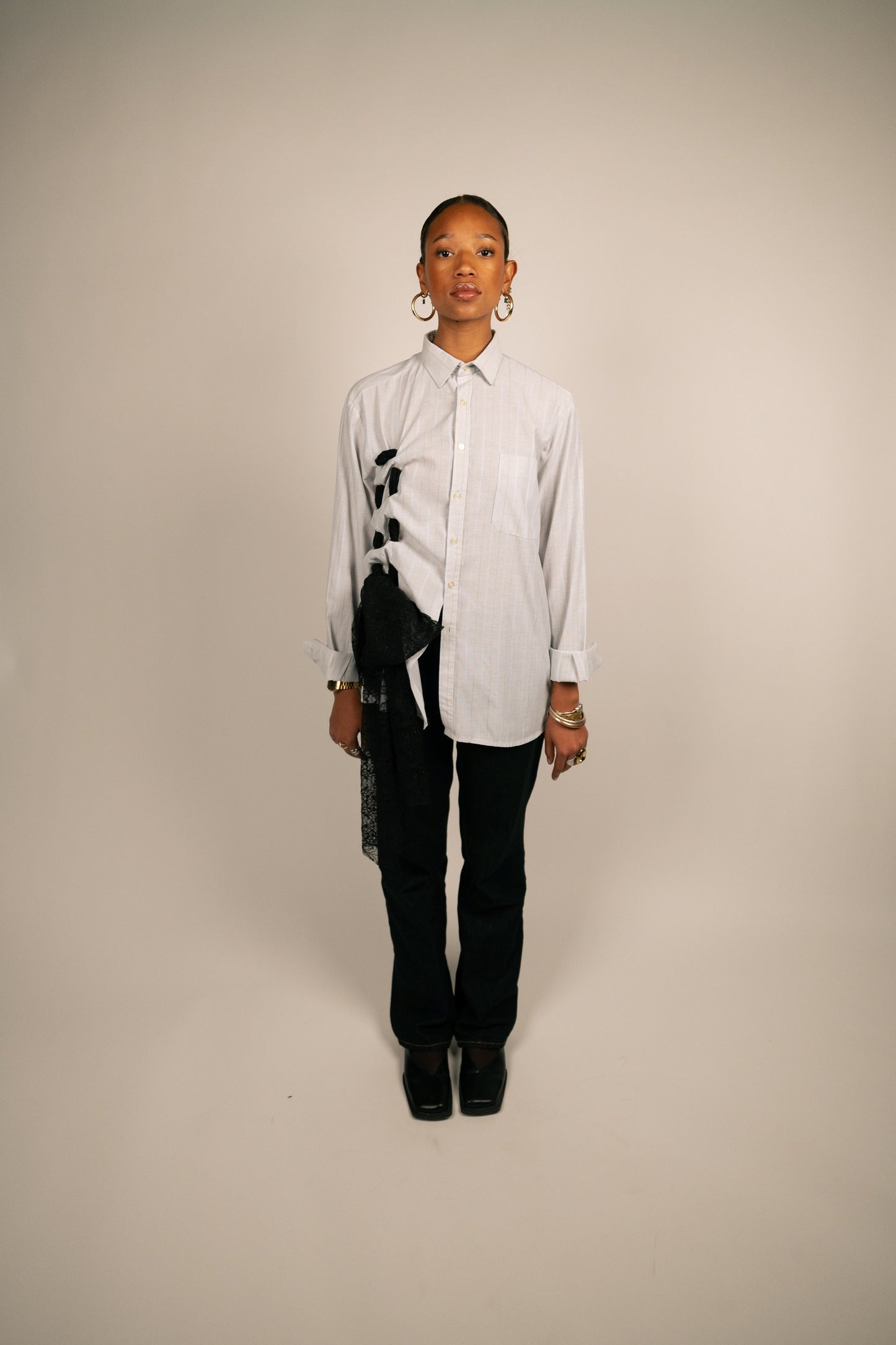 Chemise oeillets - Bleue PHRSTUDIO