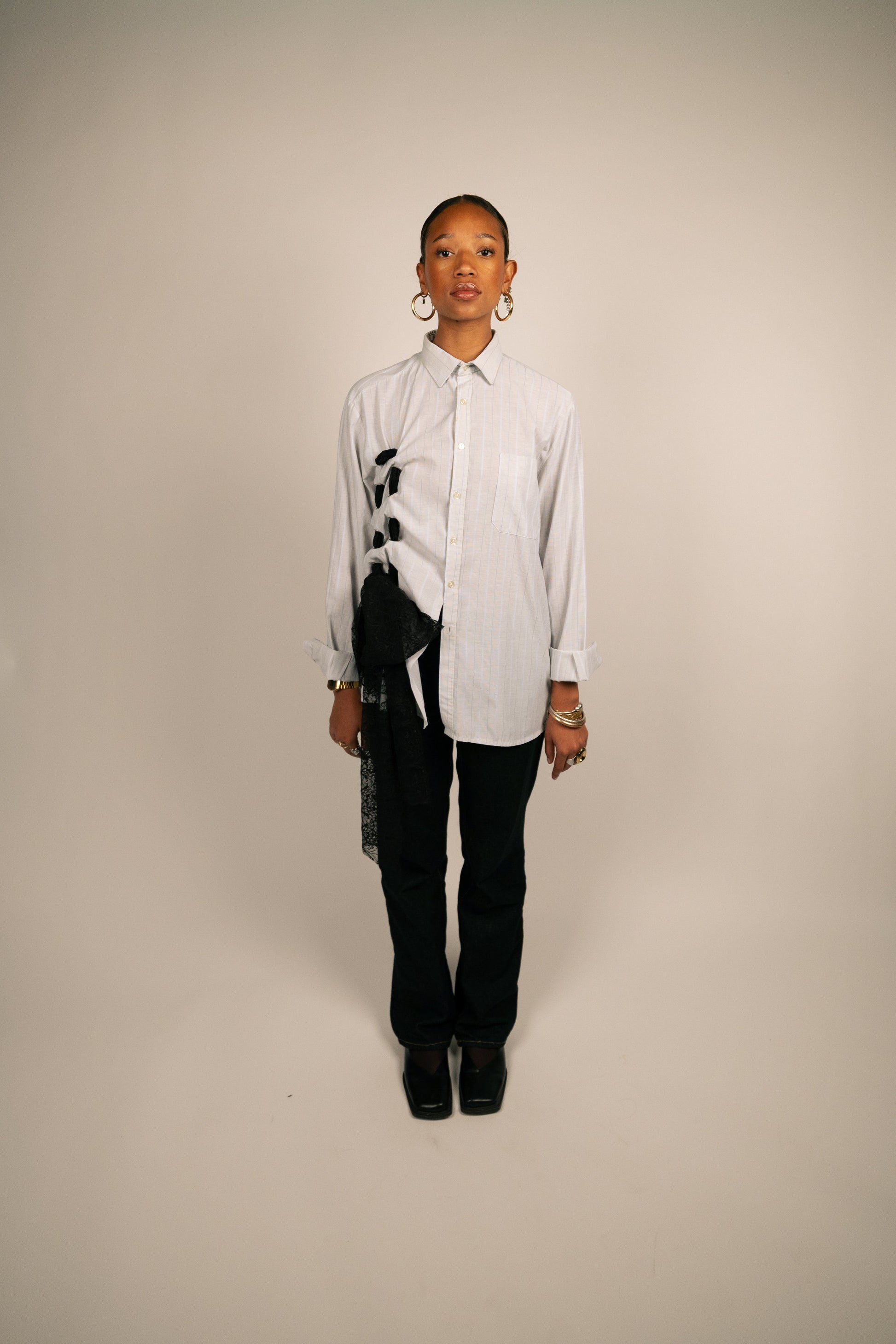 Chemise oeillets - Bleue PHRSTUDIO