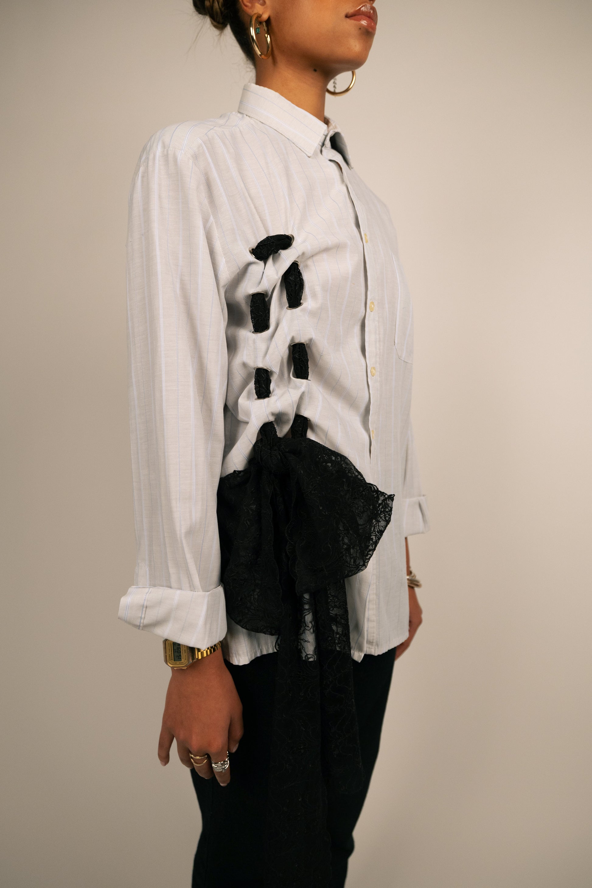 Chemise oeillets - Bleue PHRSTUDIO