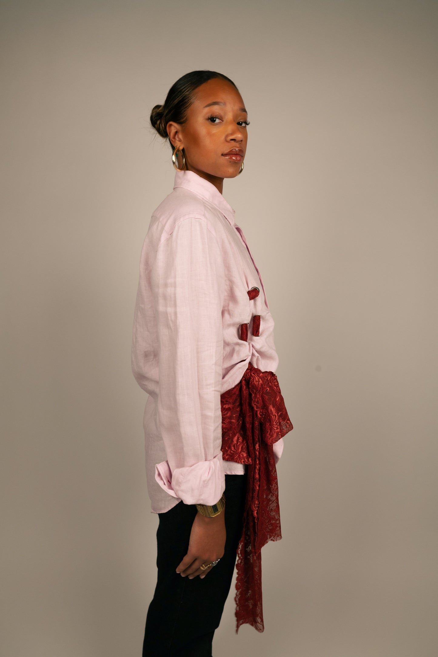 Chemise oeillets - Rose PHRSTUDIO