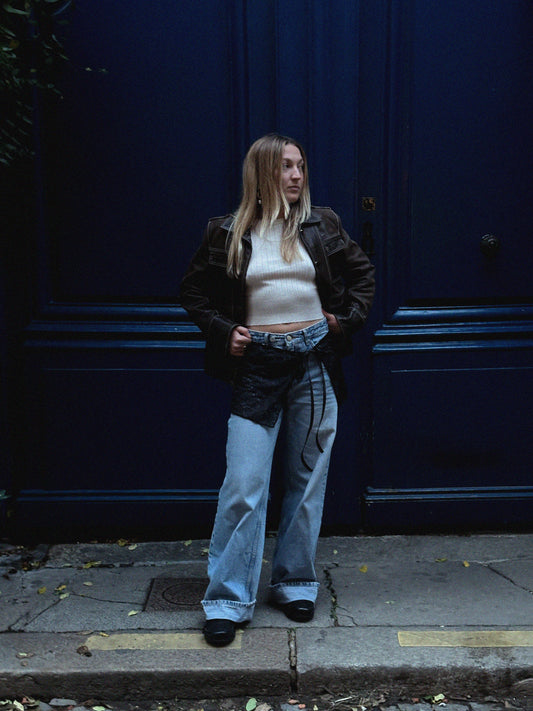 Jupette dentelle - Noire PHRSTUDIO