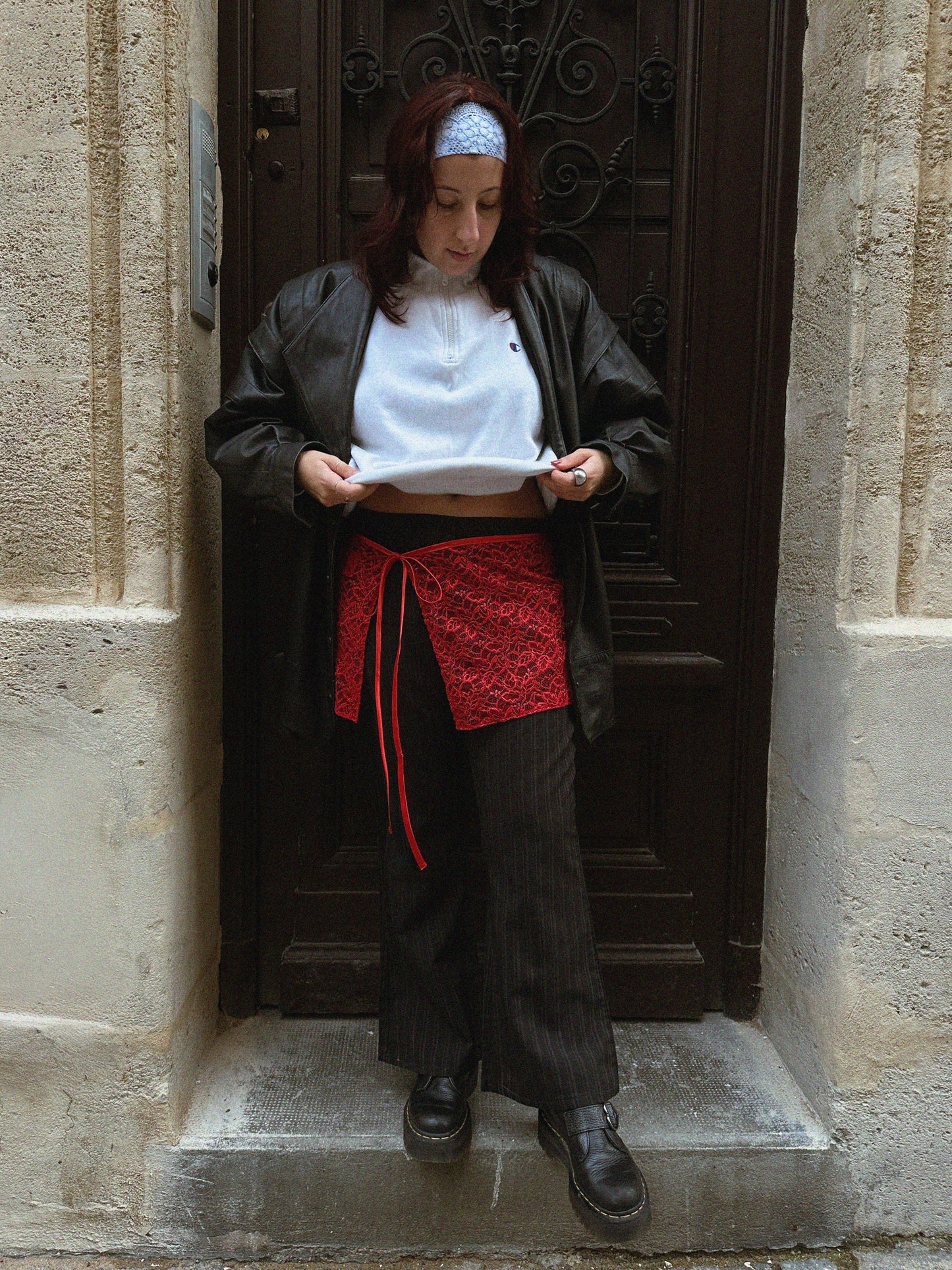 Jupette dentelle - Rouge PHRSTUDIO