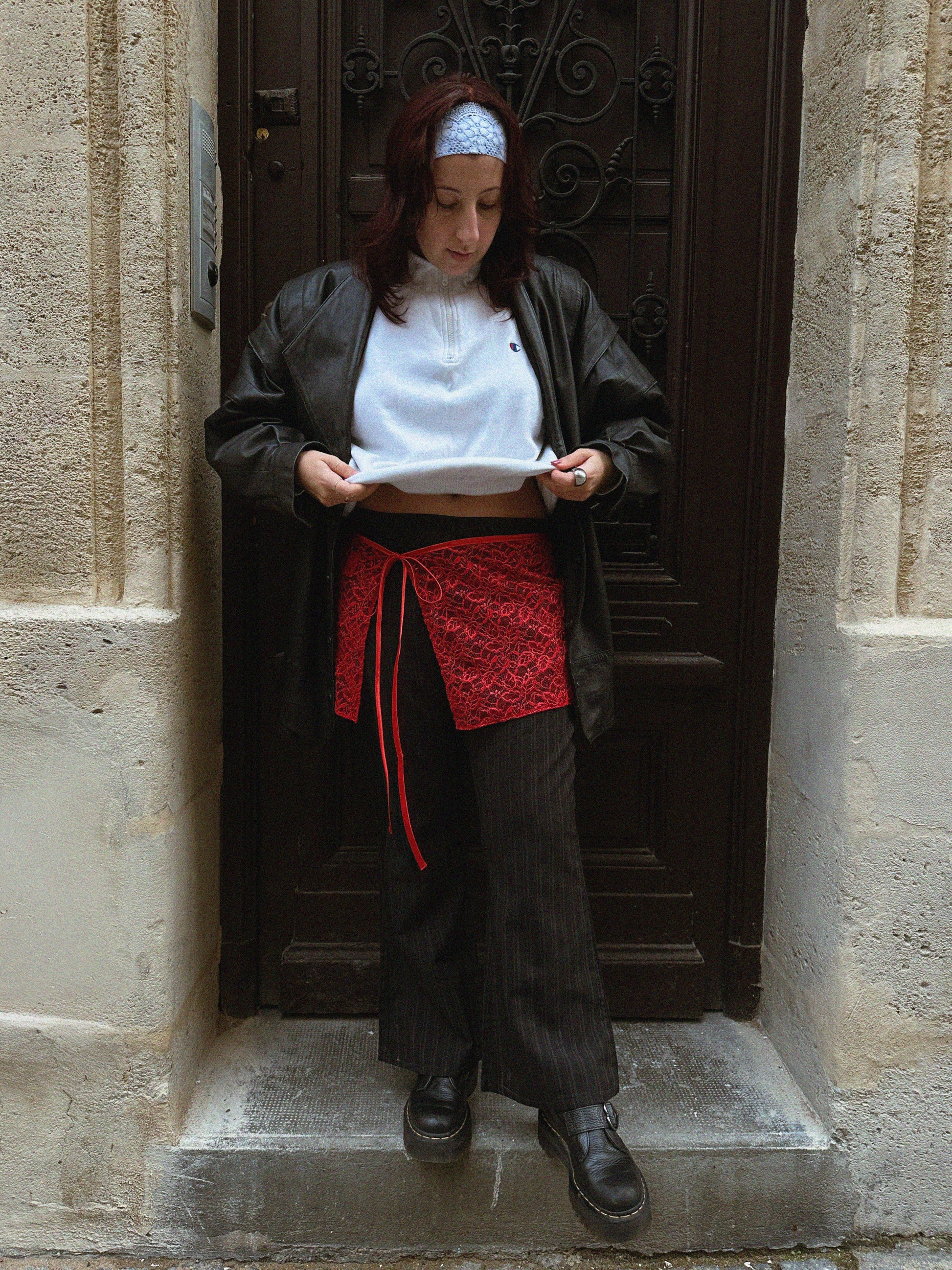 Jupette dentelle - Rouge PHRSTUDIO