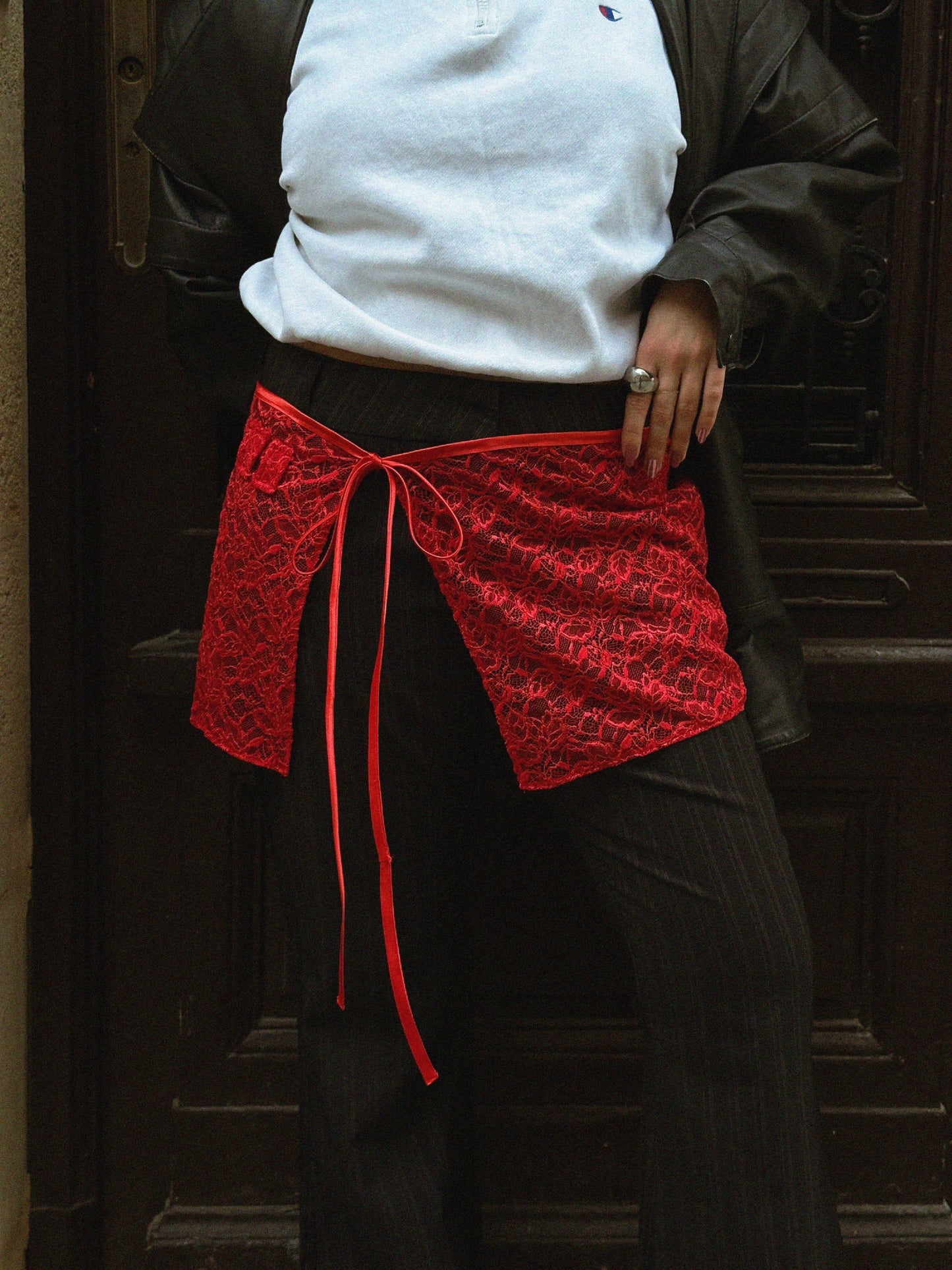 Jupette dentelle - Rouge PHRSTUDIO