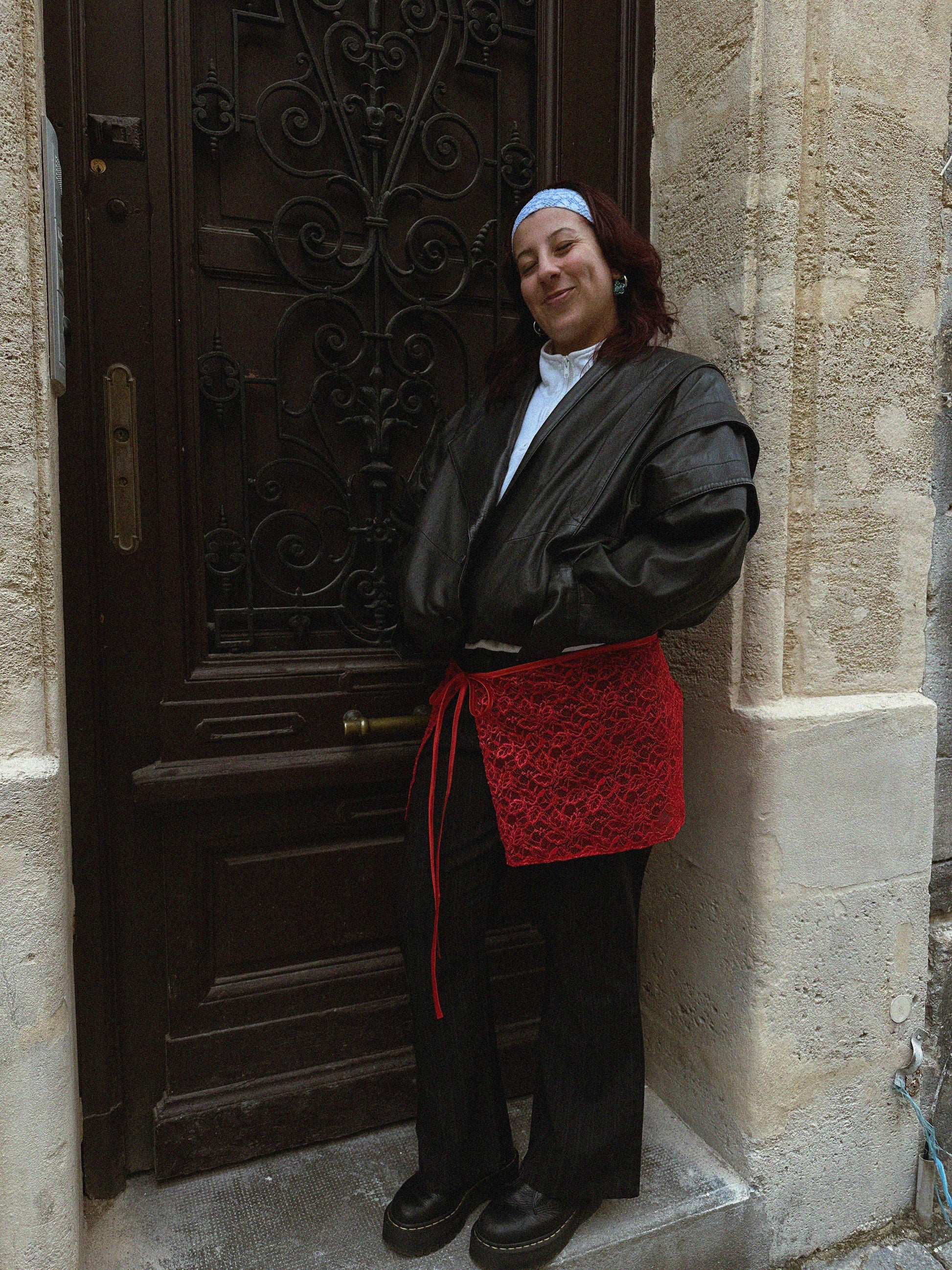 Jupette dentelle - Rouge PHRSTUDIO