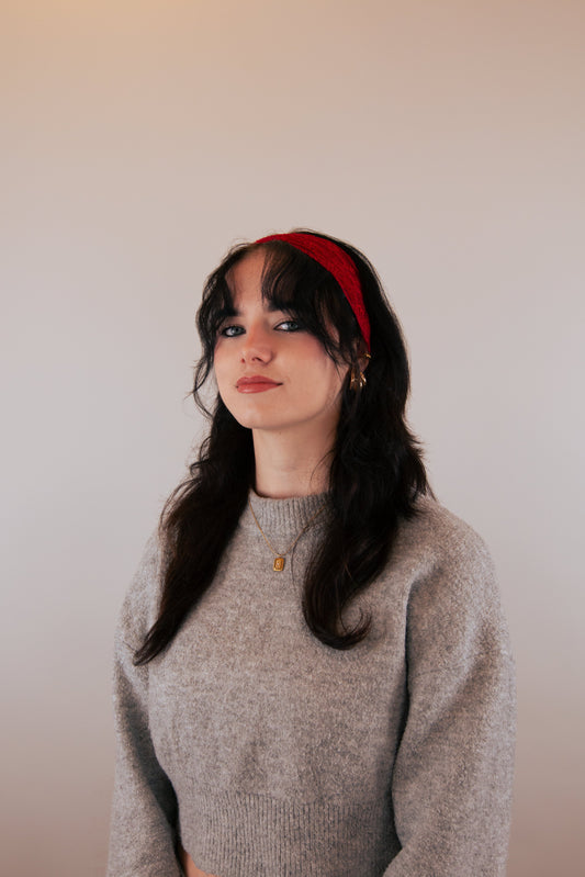 Bandeau dentelle - Rouge Ma boutique